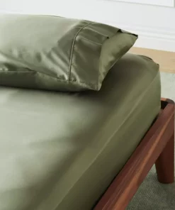 Ettitude Bamboo Sateen Fitted Sheet - Moss Best Sellers