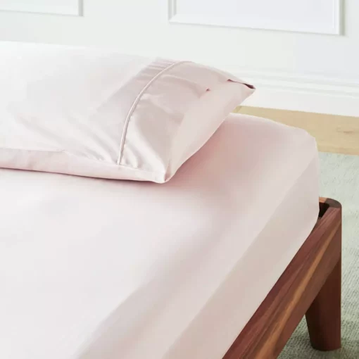 Ettitude Bamboo Sateen Fitted Sheet - Rose Sustainable Materials