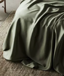 Ettitude Bamboo Sateen Flat Sheet - Moss