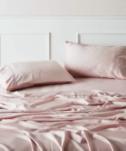 Ettitude Bamboo Sateen Pillowcase Set - Rose Sustainable Materials