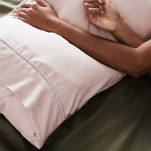 Ettitude Bamboo Sateen Pillowcase Set - Rose Sustainable Materials