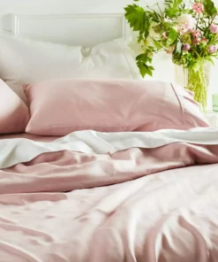 Ettitude Bamboo Sateen Pillowcase Set - Rose Sustainable Materials