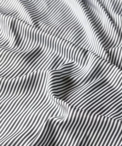 Ettitude Sustainable Materials Bamboo Sateen Pillowcase Set - Slate Stripes