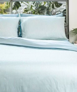 Ettitude Bamboo Sateen Pillowcase Set - Starlight Blue Stripes 5 Ettitude Bamboo Sateen Pillowcase Set - Starlight Blue Stripes