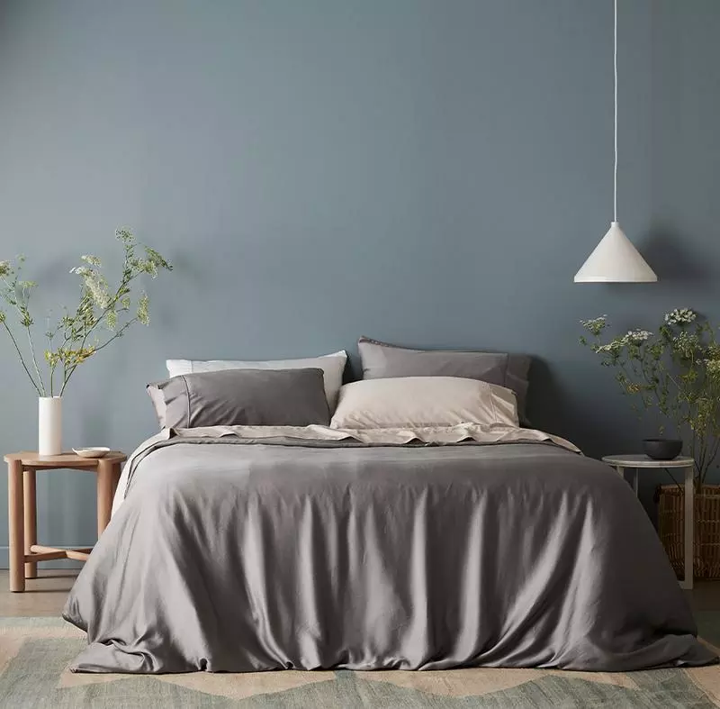Ettitude Bamboo Sateen Plus Duvet Cover - Fog 1 Ettitude Bamboo Sateen Plus Duvet Cover - Fog