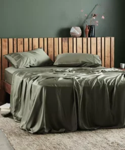 Ettitude Best Sellers Bamboo Sateen Sheet Set - Moss