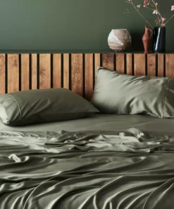 Ettitude Best Sellers Bamboo Sateen Sheet Set - Moss