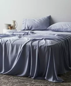 Ettitude Home Goods Bamboo Sateen Sheet Set - Sky
