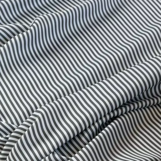 Ettitude Bamboo Sateen Sheet Set - Slate Stripes 2 Ettitude Bamboo Sateen Sheet Set - Slate Stripes