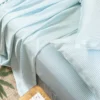 Ettitude Sustainable Materials Bamboo Sateen Sheet Set - Starlight Blue Stripes