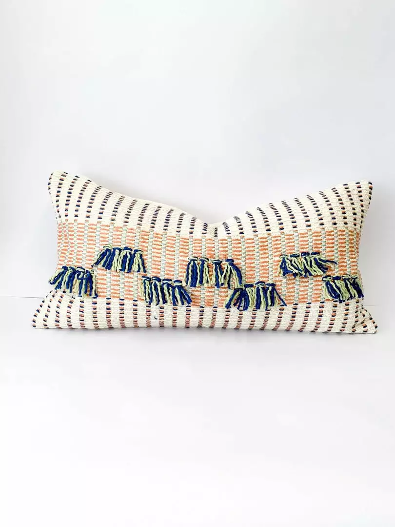 Zuahaza Barichara Lumbar Pillow Cover - Apricot 1 Zuahaza Barichara Lumbar Pillow Cover - Apricot
