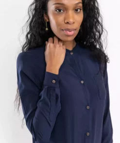 Tonlé Bayon Upcycled Button Up Tunic 12 Tonlé Bayon Upcycled Button Up Tunic