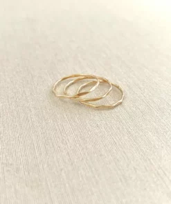 Sara Patino Jewelry Best Sellers Be Light Recycled Gold Stacking Rings - Set