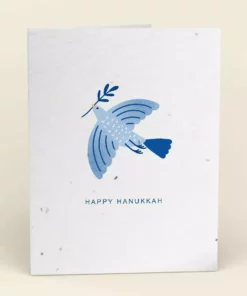 Cute Root Beloved Dove Plantable Hanukkah Cards - 10 Pack