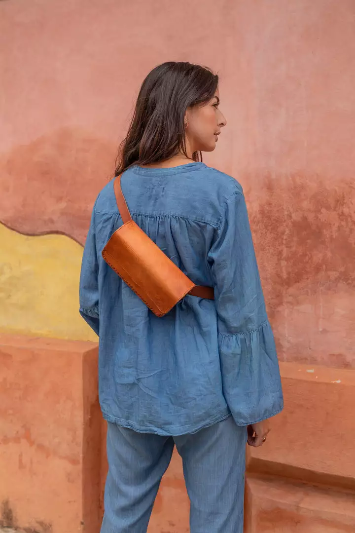 Purse & Clutch Leather Belt Bag - Russet Brown 6 Purse & Clutch Leather Belt Bag - Russet Brown