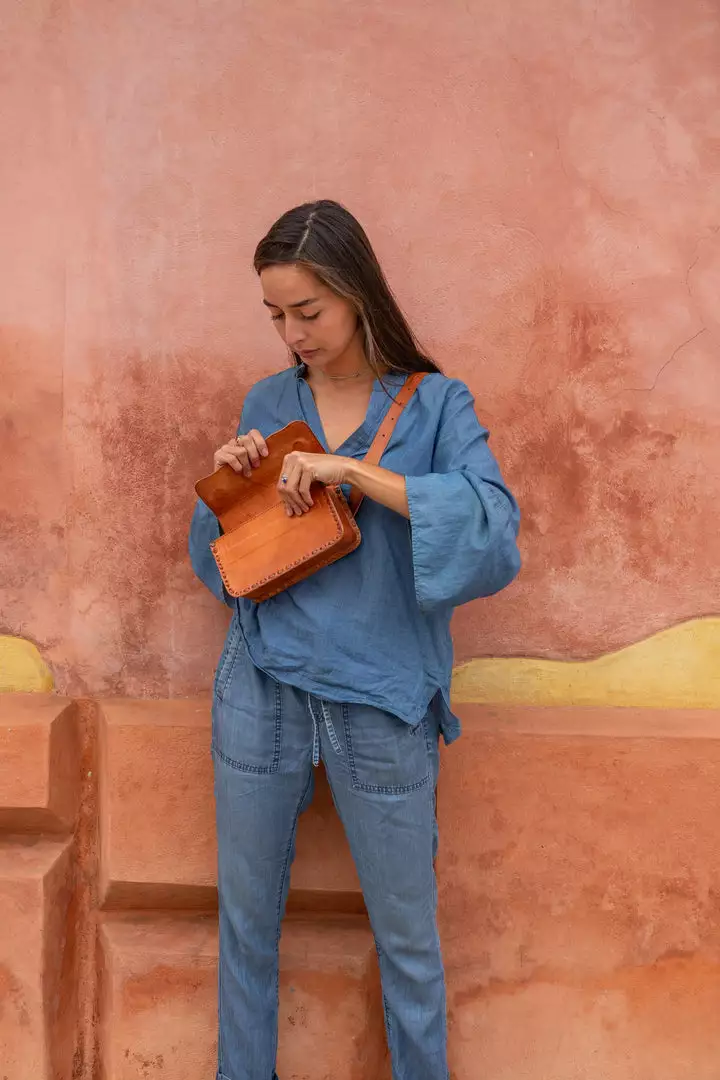 Purse & Clutch Leather Belt Bag - Russet Brown 4 Purse & Clutch Leather Belt Bag - Russet Brown