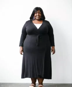 Altar Upcycled Modal Wrap Dress - Black