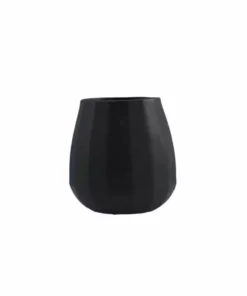 The Bright Angle Kitchen + Dining Black Porcelain Wine Cup