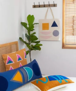 Leah Singh Blah Blah Squiggle Wool Lumbar Pillow Cover 12 Leah Singh Blah Blah Squiggle Wool Lumbar Pillow Cover