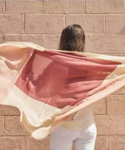 Studio Variously Rosewood Blok Silk And Cashmere Scarf Accessories