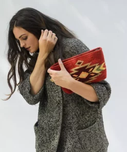 MZ Fair Trade Accessories Blood Moon Wool Clutch Bag