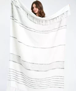 Bloom & Give Best Sellers Duka Throw Blanket - Ivory