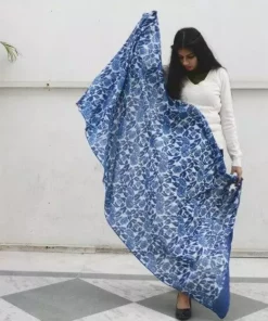 Ichcha Accessories Blue Garden Yan Scarf