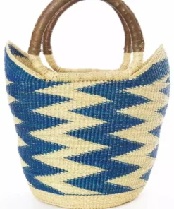 Swahili African Modern Blue Volta Wing Shopper Accessories