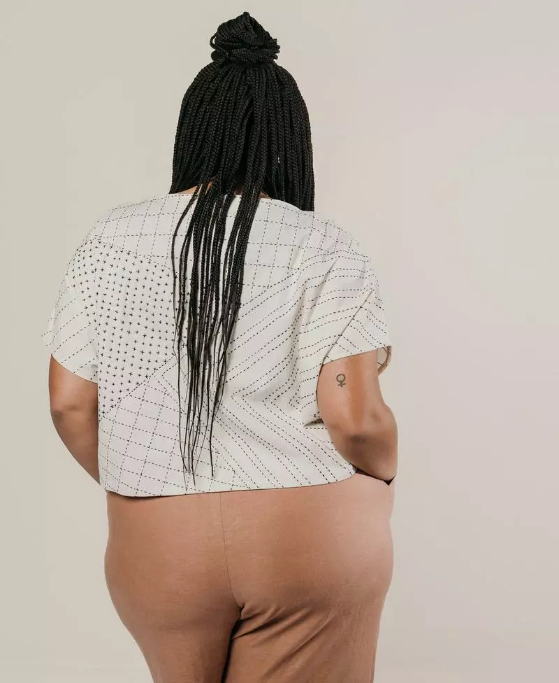 Anchal Box Crop Top - Bone 3 Anchal Box Crop Top - Bone