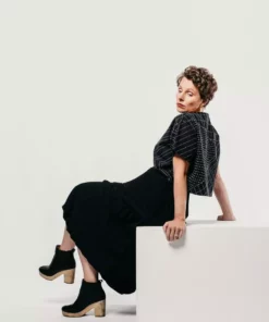 Anchal Box Crop Top - Charcoal Best Sellers