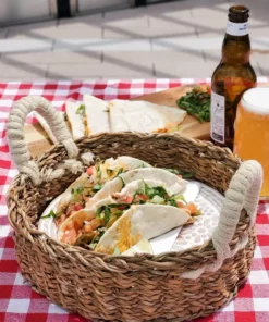 Korissa Bread Warmer + Basket - Bird Round 15 Korissa Bread Warmer + Basket - Bird Round