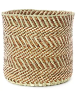 Swahili African Modern Brown And Natural Maila Milulu Reed Baskets 9 Swahili African Modern Brown And Natural Maila Milulu Reed Baskets