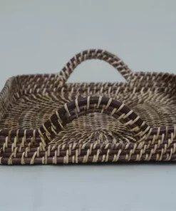 Amara Brown + Natural Rattan Rectangle Tray New Arrivals