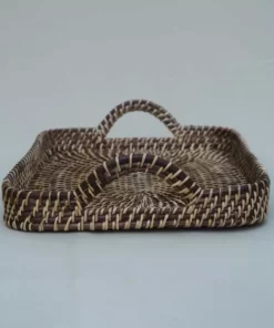 Amara Brown + Natural Rattan Rectangle Tray New Arrivals