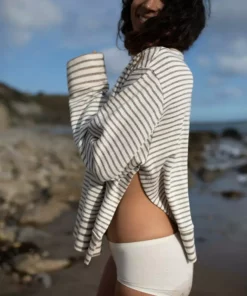 California Cloth Foundry French Terry Split Crew Sweatshirt Clothing