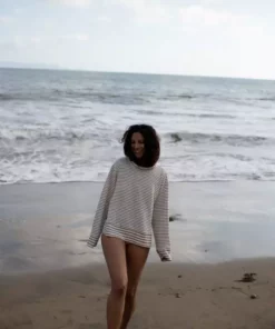 California Cloth Foundry French Terry Split Crew Sweatshirt Clothing