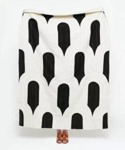 Anchal Canopy Throw Quilt - Charcoal