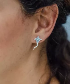 CÂPÂ Jewelry Manta Ray Recycled Earrings