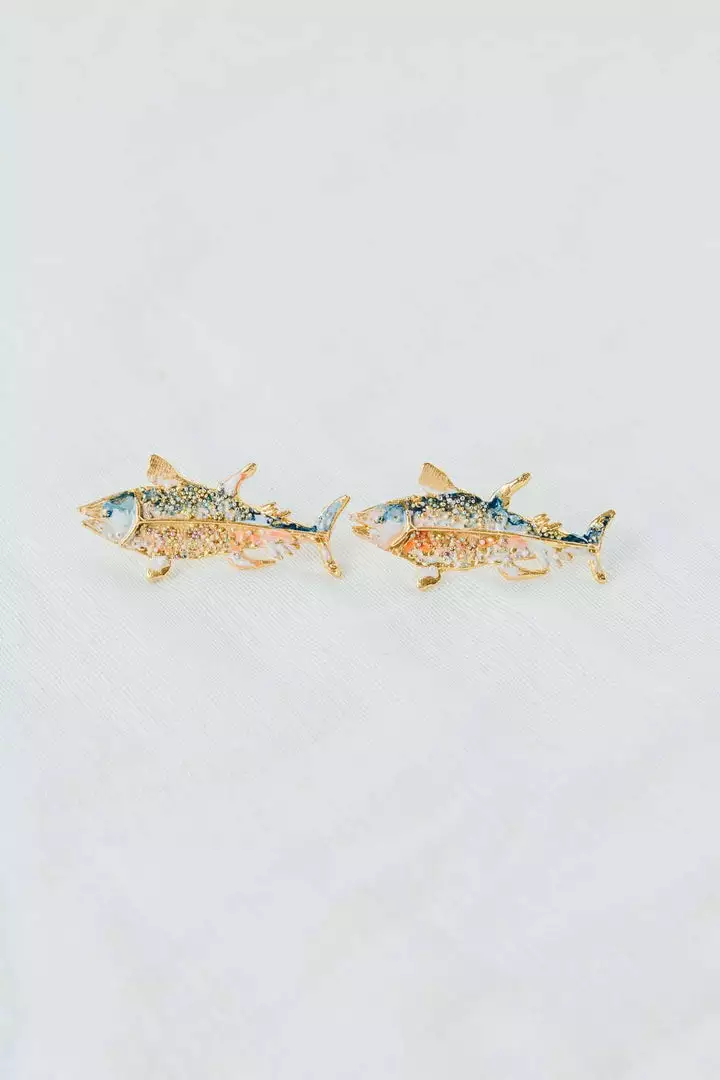 CÂPÂ Jewelry Tuna Fish Recycled Earrings 1 CÂPÂ Jewelry Tuna Fish Recycled Earrings