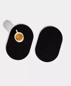 Slash Objects Office Accessories Capsule Recycled Rubber Trivet Duo - Black