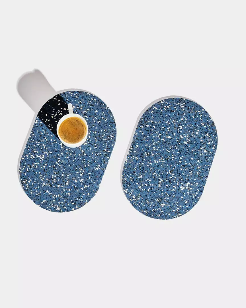 Slash Objects Home Goods Capsule Recycled Rubber Trivet Duo - Royal 1 Slash Objects Home Goods Capsule Recycled Rubber Trivet Duo - Royal