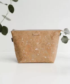 Carry Courage Home Goods Adventurer Cork Cosmetics Bag - Silver