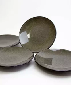 Carthage.Co Zaghwan Stoneware Dessert Plate Set Kitchen + Dining