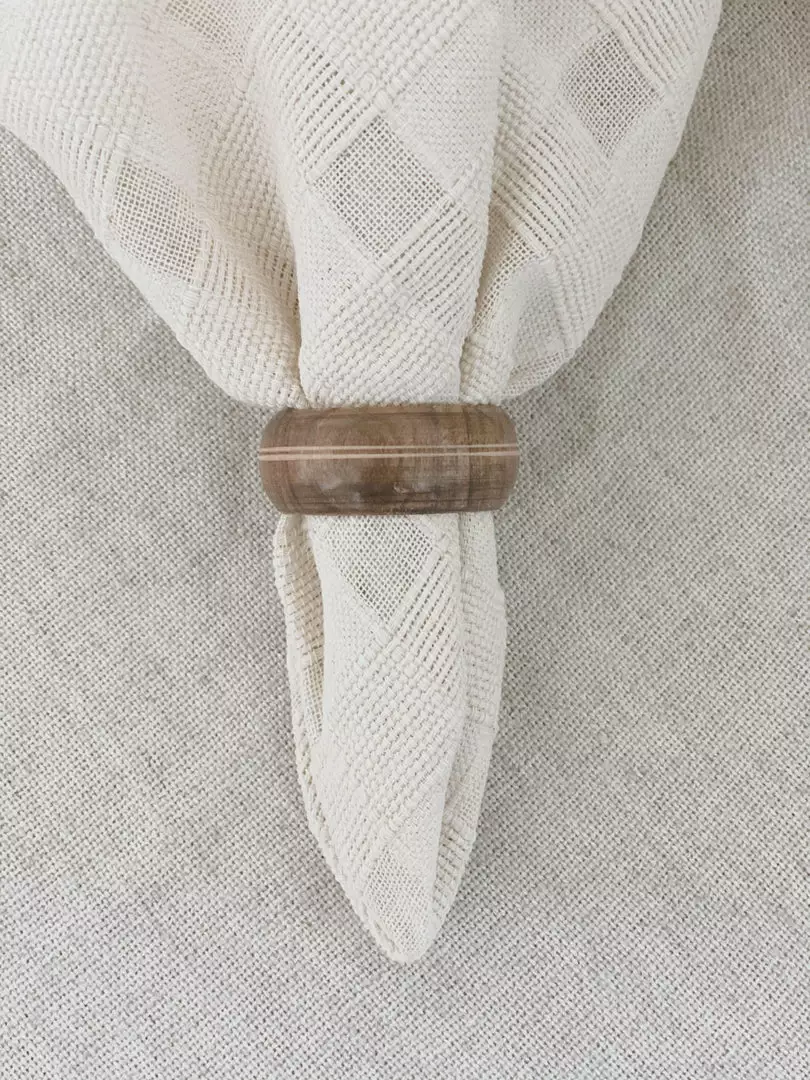 Ceremonia Wooden Napkin Ring Set Home Goods 4 Ceremonia Wooden Napkin Ring Set Home Goods
