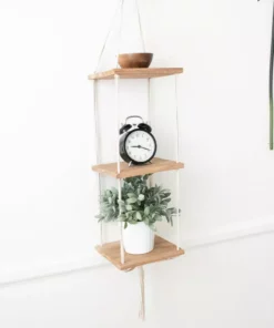 Ceremonia Triple Hanging Macramé Shelf Home Goods