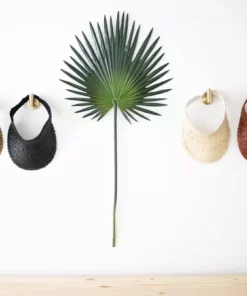 Ceremonia Accessories Palm Leaf Sun Visor - Black