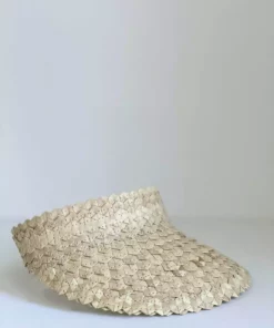 Ceremonia Accessories Palm Leaf Sun Visor - Cream