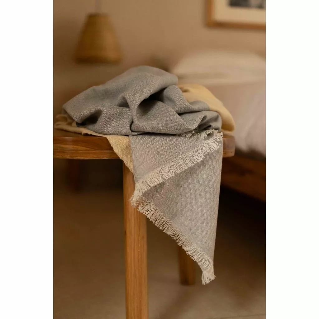 Studio Variously Ceru Merino Wool Throw Blanket 8 Studio Variously Ceru Merino Wool Throw Blanket