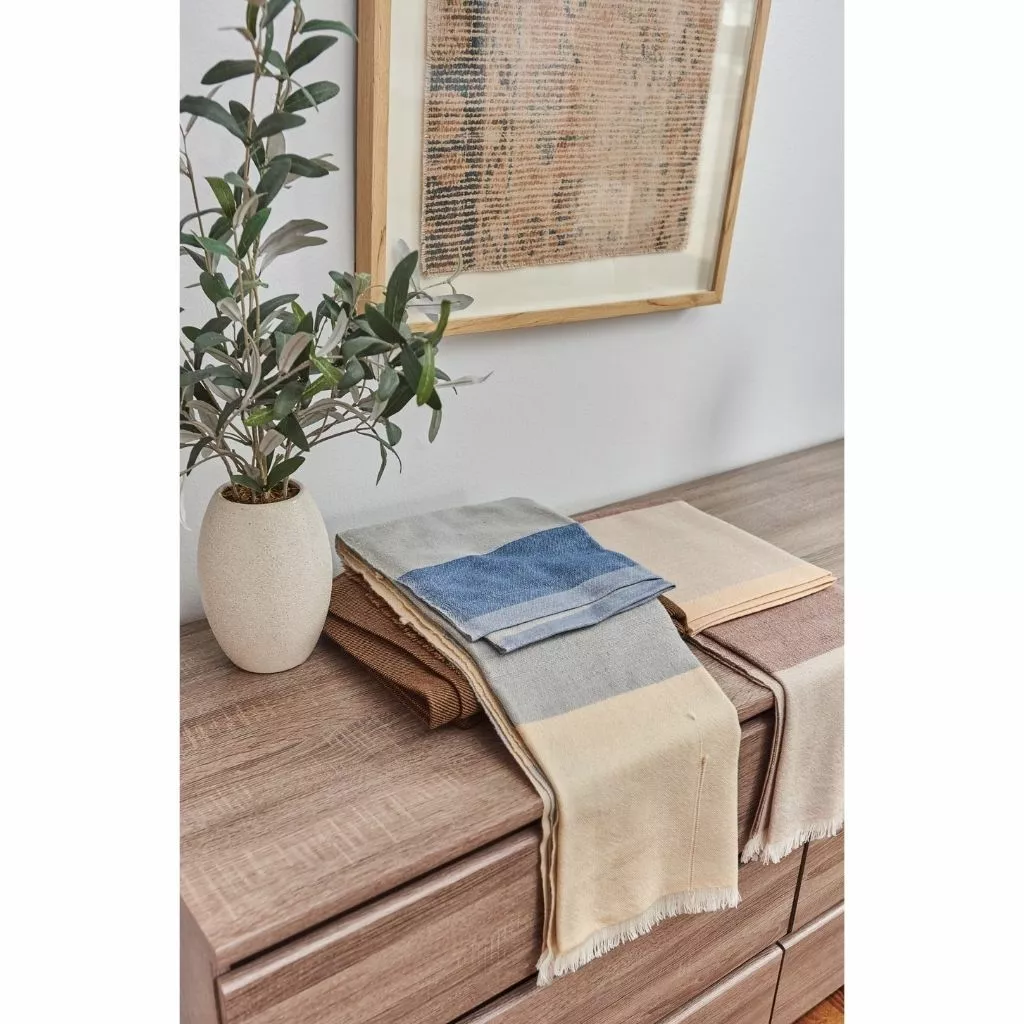 Studio Variously Ceru Merino Wool Throw Blanket 9 Studio Variously Ceru Merino Wool Throw Blanket