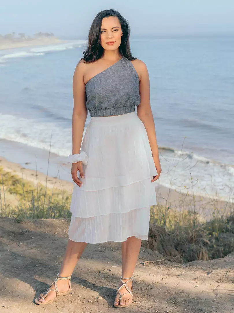 Valani Clothing Chanthu Banana Midi Skirt - Cloud Dancer 5 Valani Clothing Chanthu Banana Midi Skirt - Cloud Dancer